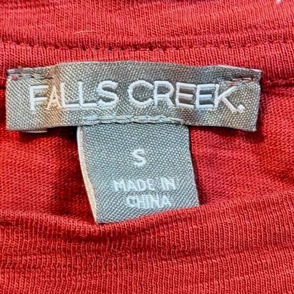 THREE 2-in-1 Layered-Look tops (S/S Orange plaid, L/S Black and Beige) BIG SMALL - Picture 4 of 11